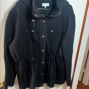 Women's Black Hooded Jacket